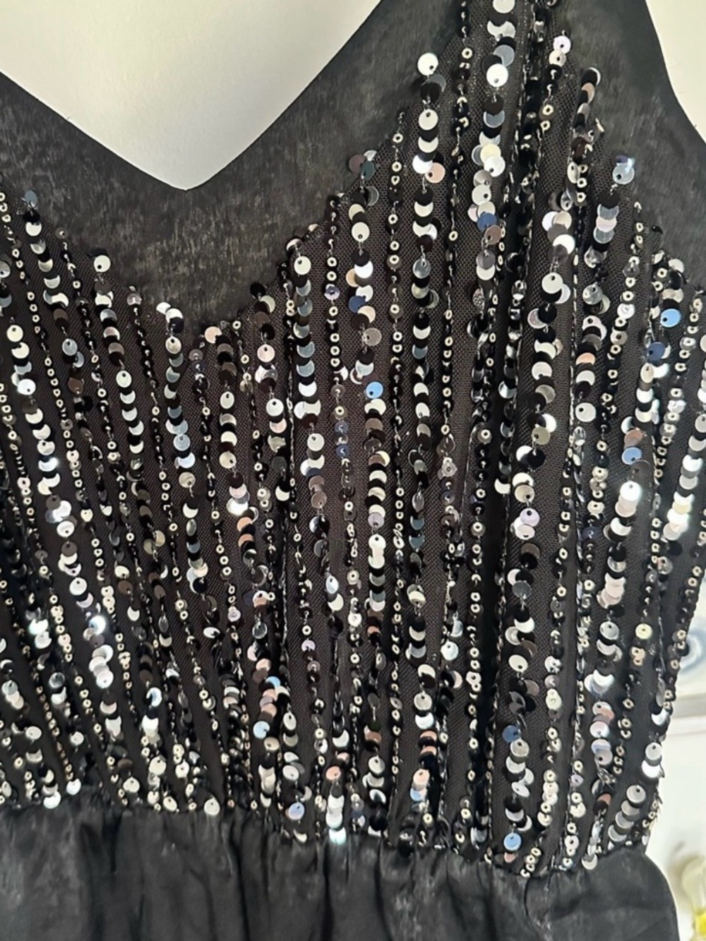 ANDREE BY UNIT Black Silver Sequin Mini Dress - Picture 5 of 5